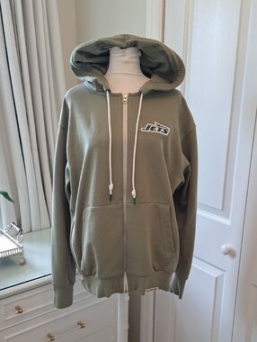 NWOT NIKE Mens NFL DRY-FIT Green New York Jets Zip Up Hooded Sweatshirt M